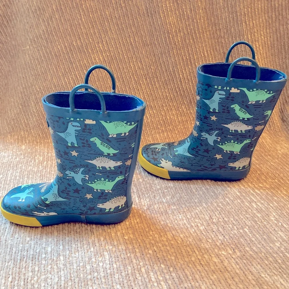 Dinosaur Print Rain Boots Boy Girl Unisex Outdoor Play Size‎ 1